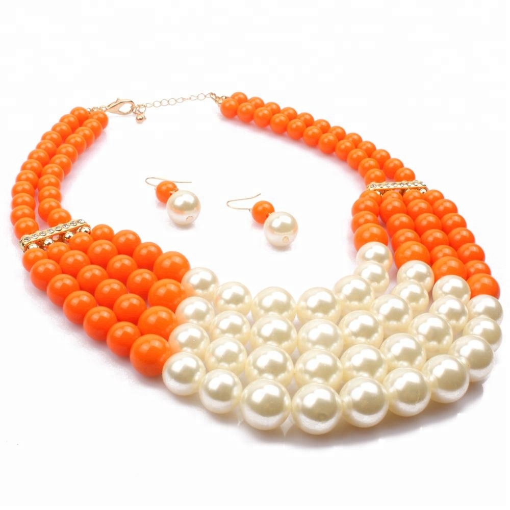 2018 новый стиль многоцветный жемчужное ожерелье и жемчужные серьги наборы