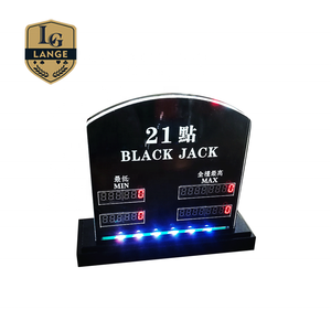 Panneau de <span class=keywords><strong>Casino</strong></span> Gravé avec Limite de Jeu Min/<span class=keywords><strong>Max</strong></span> pour Blackjack, Éclairage LED Changeable - Product Image 3