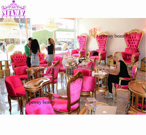 2024 hochwertiger pinker kinderpediküre <span class=keywords><strong>spa</strong></span> stuhl prinzessin fußpediküre salon stuhl pink thron pediküre stühle - Product Image 4