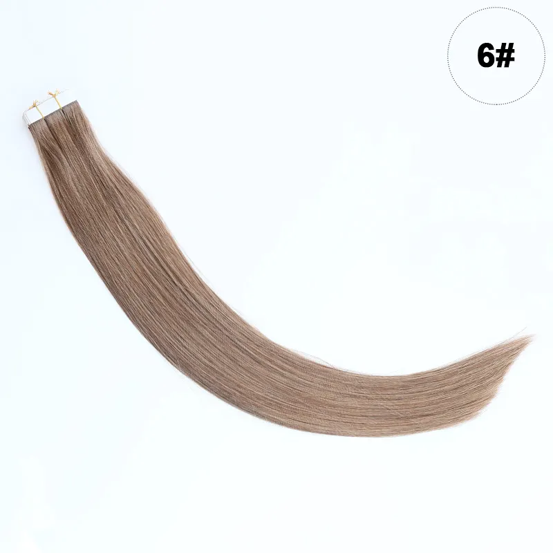 Remy ombre em estoque cabelo humano fita dupla desenhada cutícula virgem alinhada em extensões de cabelo 100 cabelo humano