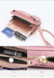 Borsa a portafoglio mobile a tracolla nuova moda colore puro <span class=keywords><strong>da</strong></span> <span class=keywords><strong>donna</strong></span> borsa piccola in pelle con tracolla - Product Image 6