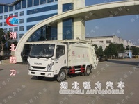 Camion compacteur de déchets de petite taille 1VECO 3-5 tonnes avec moteur diesel, transmission manuelle, roues motrices 4x2, norme d'émission Euro 4, garantie 1 an