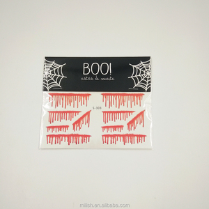 2017 décorations d'halloween crâne visage autocollant Écologique en gros Imperméable temporaire tatouages autocollant à vendre MFJ-0079 - Product Image 4