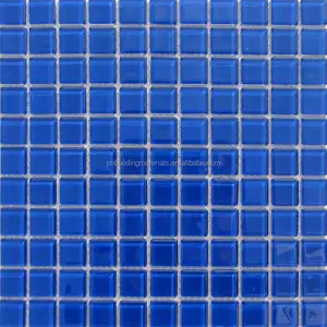 23*23 мм голубая стеклянная мозаичная плитка для бассейна -- голубая плитка