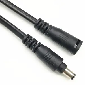 Kabel DC Kunci Cepat, 5.5Mm * 2.1Mm Jack Male Female Connector 24 22 20 18 AWG untuk Konektor Strip LED