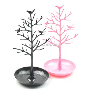 Hot Sale plastic Bird Tree Jewelry Display Earring Holder Necklace display