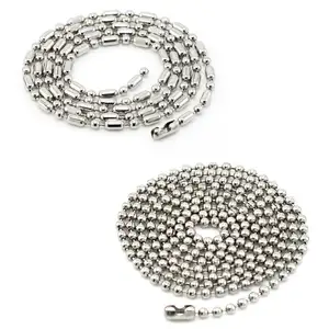 60 cm Rvs Bead Chain Kettingen Voor Mannen/Vrouwen Fashion Rvs Chian Gratis Verzending