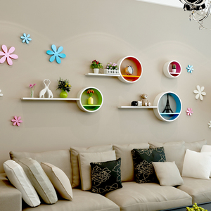 Decorazione per la casa mensola a parete camera da letto porta oggetti in cartone e scaffali campione gratuito di quattro pezzi - Product Image 4