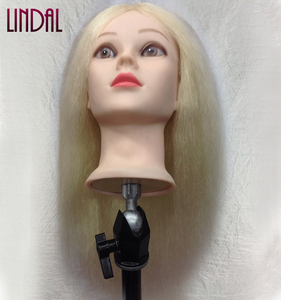 LINDAL-maniquíes de cosmetología para mujer, maniquí de entrenamiento maniquí femenino de peluquería maniquí de pelo humano real para peluquero - Product Image 2