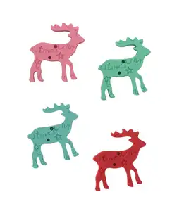 Polyresin mini reindeer in different colors christmas decoration DIY material xmas gifts for home decoration or party