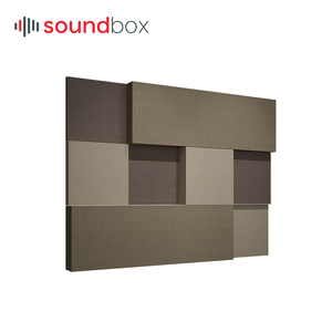 structure micropore laine de fiber de verre Tissu Acoustique Panneau Mural D'absorption Acoustique facile à installer - Product Image 1