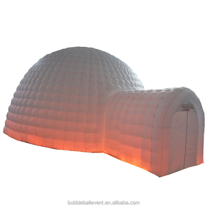 8 Meter Wit Grote Dome Tent Opblaasbare Iglo Met Tunnel