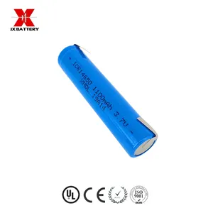 ออกแบบใหม่รุ่น3.7V 14650 1100MAh โพลิเมอร์แบตเตอรี่ลิเธียมทรงกระบอกสำหรับแบตเตอรี่ Power Bank