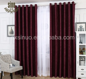 Di lusso solido jacquard blackout peluche pelle scamosciata del faux tenda - Product Image 3
