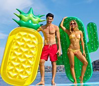 Lit flottant gonflable en forme de pastèque/ananas, 1 pièce, accessoire de natation pour fruits, à vendre