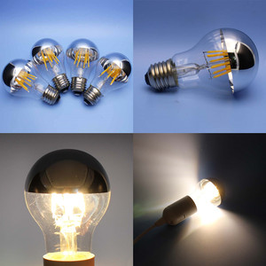 Ampoule globe miroir <span class=keywords><strong>G80</strong></span> G95 G125 <span class=keywords><strong>E27</strong></span> Demi-argent Verre clair Éclairage décoratif Vintage Ampoule LED à filament Edison - Product Image 3