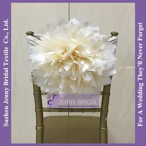 C317B Çiçek sandalye kanat düğün dekorasyon için veya kapak