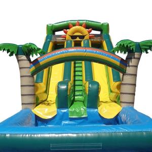 Paradiso gonfiabile sole acqua scivolo spiaggia gonfiabile bagnato scivolo ponticello per la vendita - Product Image 1