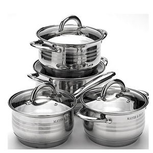 Juego <span class=keywords><strong>de</strong></span> Utensilios <span class=keywords><strong>de</strong></span> Cocina <span class=keywords><strong>de</strong></span> <span class=keywords><strong>Acero</strong></span> <span class=keywords><strong>Inoxidable</strong></span> con Cacerola <span class=keywords><strong>de</strong></span> 16 cm, <span class=keywords><strong>Ollas</strong></span> <span class=keywords><strong>de</strong></span> 16, 18, 20, 22 y 24 cm y Sartén - Product Image 4