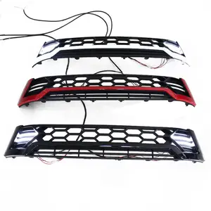 black front grille for hilux revo 2016 abs front grill with LED hilux 2016 car accessories