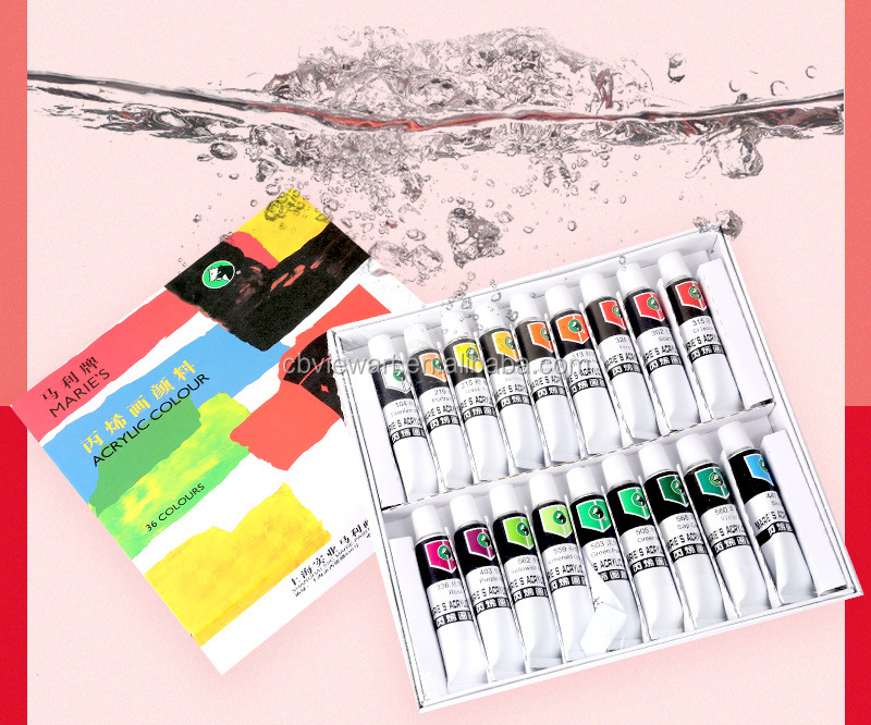 hot selling 24colors 12ml eco friendly maries acrylic paint for painting