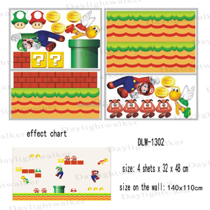 Moda inicio diciembre de vinilo de Pvc super mario etiqueta de la pared - Product Image 2