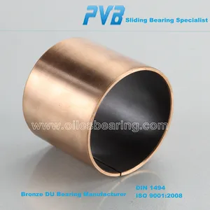 SF-1Self-lubricating teflon DU-B bearin, PVB011 PTFE lót mang, Kim Loại-Polymer Bronze Được Hỗ Trợ dầu miễn phí bụi cây