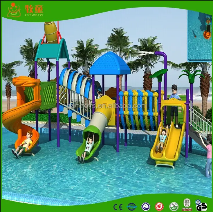 Juegos al aire libre, agua casa diapositiva, Parque Acuático
