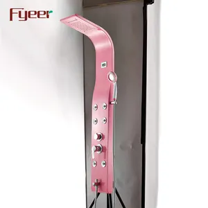 <span class=keywords><strong>Panel</strong></span> <span class=keywords><strong>de</strong></span> <span class=keywords><strong>Ducha</strong></span> <span class=keywords><strong>de</strong></span> Acero Inoxidable Fyeer Pink Rainfall con Pantalla <span class=keywords><strong>de</strong></span> Temperatura - Product Image 1
