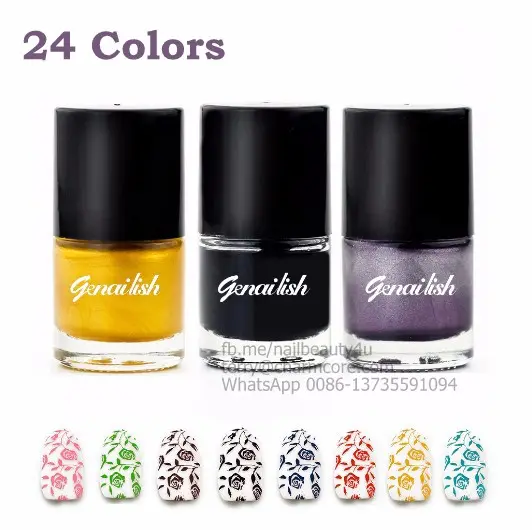 OEM & ODM Nagel-kunst, Polnisch Zeichnung Neu Süße Stil Nagellack Candy Farben Nagel Stempel Lack Platte und vorlage Verwenden