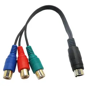 Free sample Gold-plated Mini DIN Plug 9-pin Connector Cable Assembly