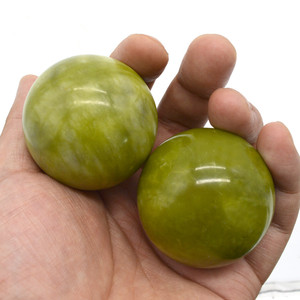 2個<span class=keywords><strong>BAODING</strong></span>ボールナチュラルジェイドハンドマッサージボールマッサージストーンツールハンドエクササイズボールセラピーエクササイズグリップ - Product Image 4