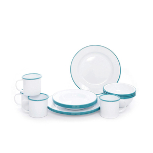 <span class=keywords><strong>Set</strong></span> <span class=keywords><strong>da</strong></span> Campeggio in Smalto Durevole e Riutilizzabile, Tazza e Bollitore con Percolatore per Caffè all'Aperto - Product Image 4