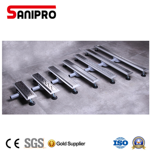 SANIPRO 304 scarico a pavimento lineare per bagno laterale in acciaio inossidabile scarico doccia con <span class=keywords><strong>sifone</strong></span> in plastica con rotazione di 360 gradi - Product Image 5