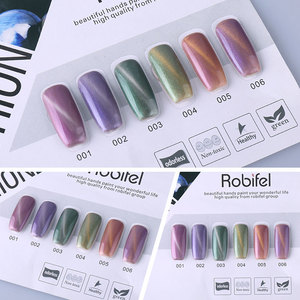 Robifel 6 colori/set 3D sirena gatto/occhio di tigre serie disponibile all'ingrosso 15ml ammollo UV Gel smalto - Product Image 3
