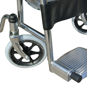 2017 Hospital steel foot pegs with potty seat chair wheeled - Product Image 6