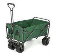 Truk tangan Pantai 4 roda dua pegangan, dengan roda pasir pantai gerobak utilitas lipat luar ruangan - Product Image 3