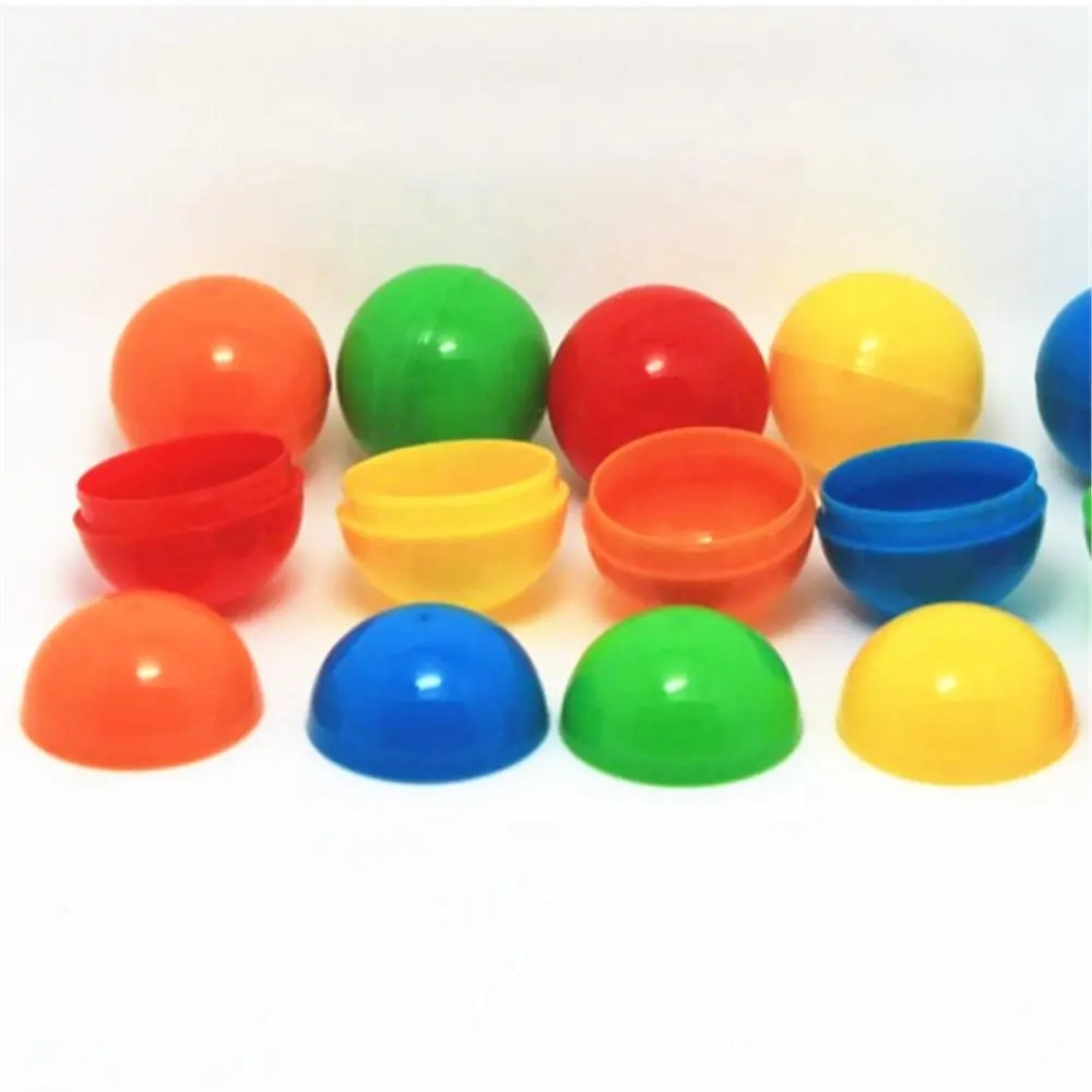 Multi-colors 50mm 60mm 70mm 80mm openable hollow plastic balls for Early Education