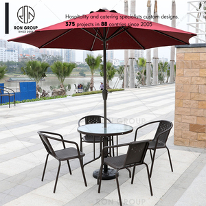 Modern Cheap Price Durable Beach Garden <strong>Patio</strong> Dining Room Restaurant <strong>Plastic</strong> Wicker Rattan <strong>Table</strong> and Chair Set Outdoor Furniture - Product Image 1