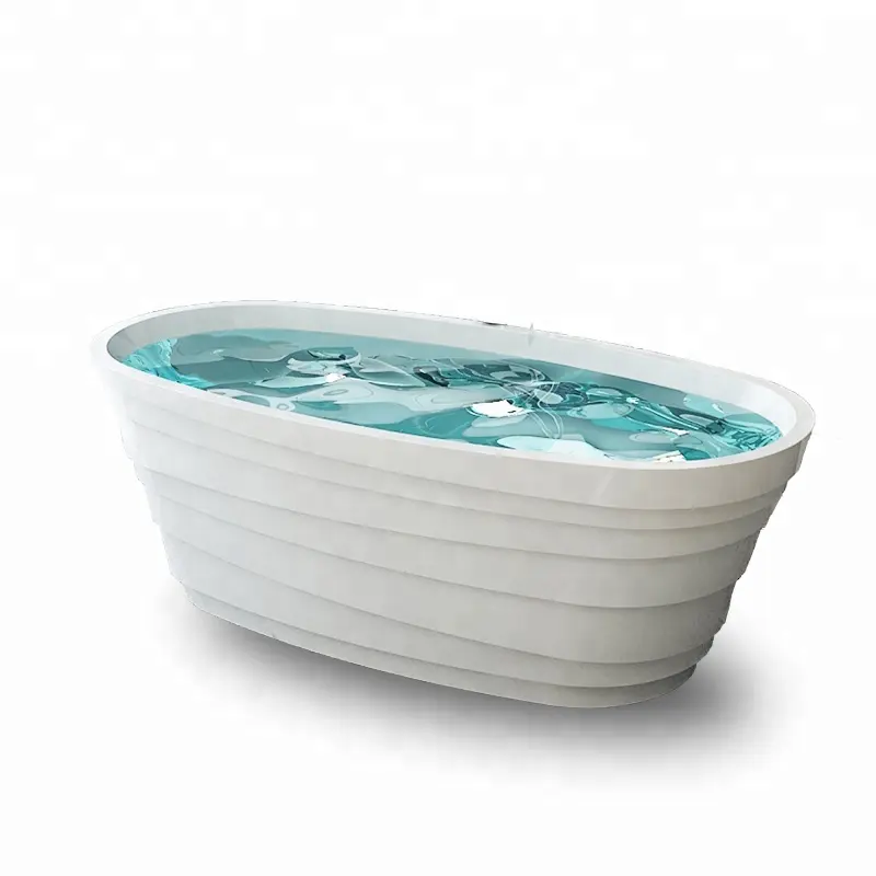 유럽 Multi skirt design style oval 욕실 solid surface 특성 상 돌 대리석 욕조 classical 핫 욕탕 tub