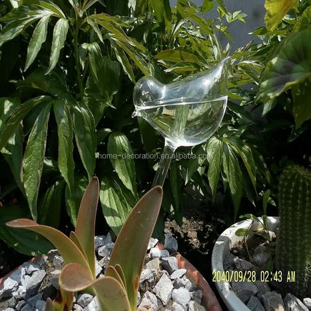 Großhandel vogel förmige Glas bewässerungs vorrichtung