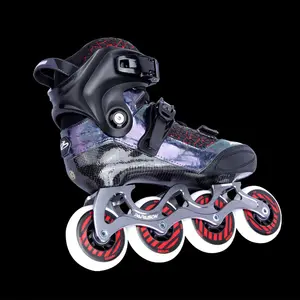 PAPAISON פחמן סיבי מירוץ רולר נעלי ABEC-9 נושאות 4 גלגלים inline מהירות גלגיליות