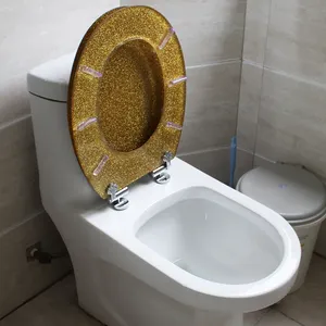 High quality printing resin beige toilet seat