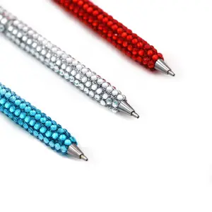 Fashion metal luxury jewelled diamond gemstone stylus ball pen with crystal and rhinestone