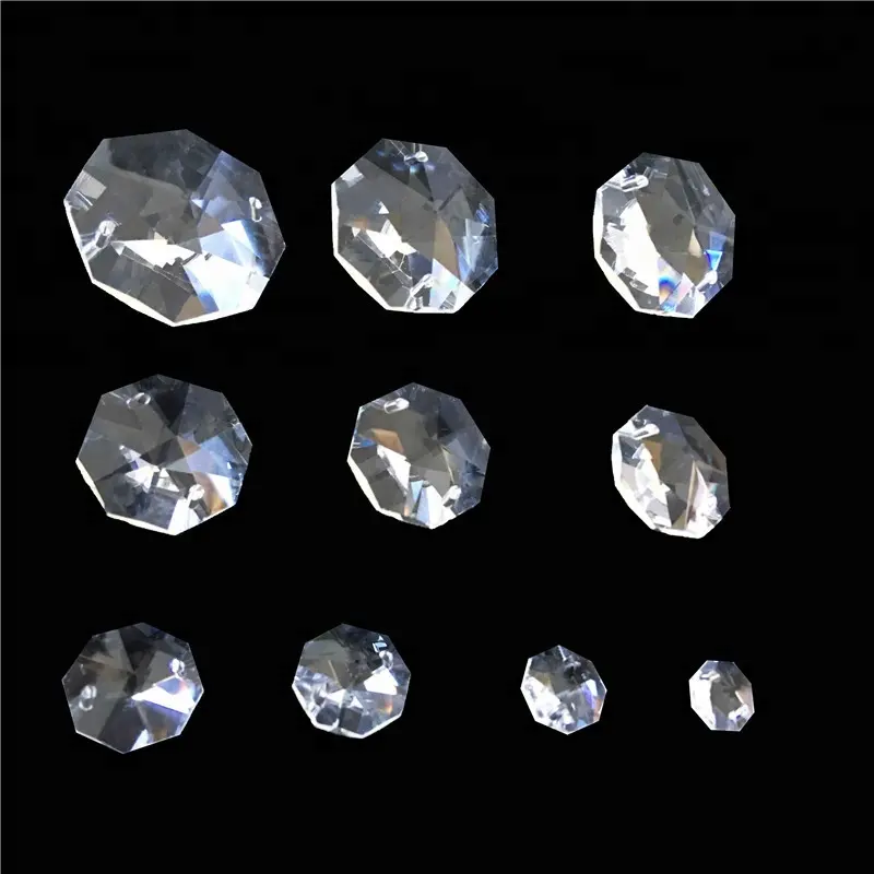 I più venduti tagli di cristallo trasparente perline ottagonali casa squisita vetro Lampwork lampadario di cristallo decorazione tutti i tipi di perline