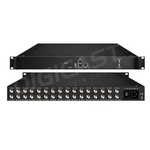 (DMB-9016B) DIGICAST Satellite TV Headend FTA 16 DVB S2 S2X TO IP Decoder SPTS MPTS UDP Multicast Demodulator