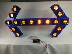 Barre lumineuse de signalisation <span class=keywords><strong>LED</strong></span> de type flèche ambre pour camion, montage en surface - Product Image 2