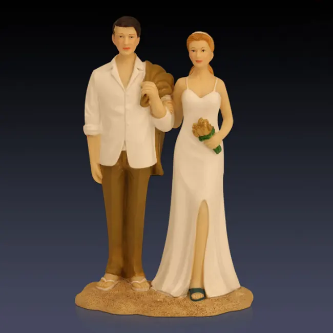 Yêu Thích So Sánh Polyresin Vui Wedding Cake Topper /Wedding Cake Topper Trang Trí Ủng Hộ Với Yêu Thương Đám Cưới Bức Tượng