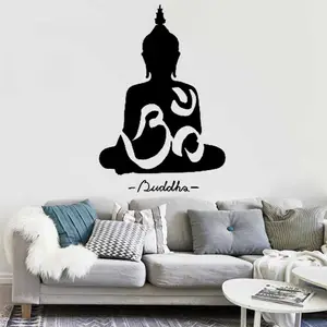 Home decor rimovibile buddha wall stickers