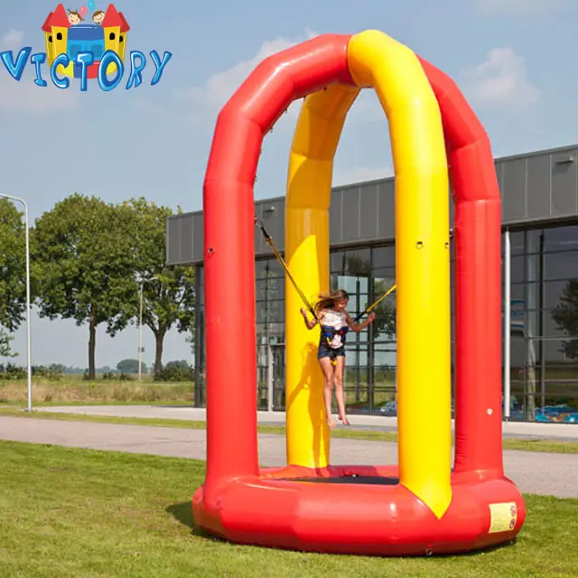 Hot sale 0.5mm PVC inflatable bungee trampoline, long jumping for sale